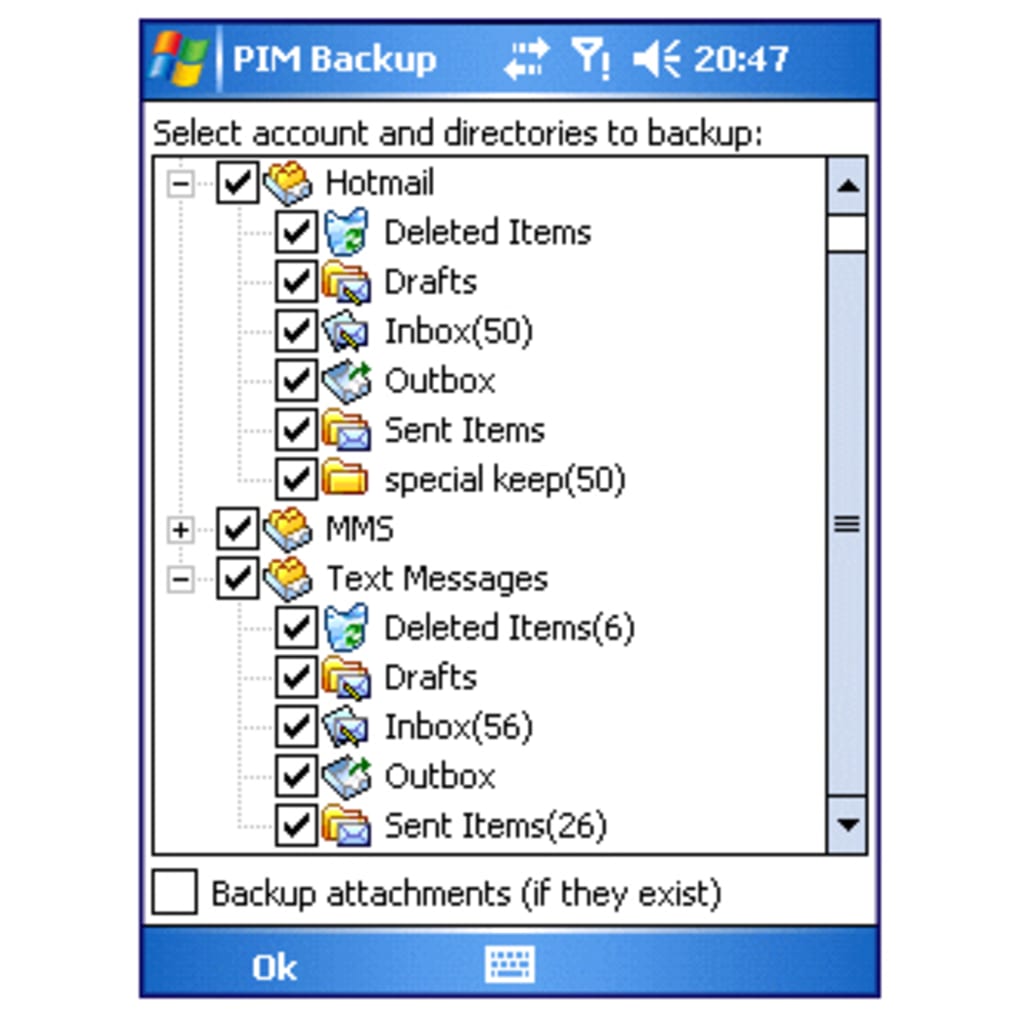 pim backup android