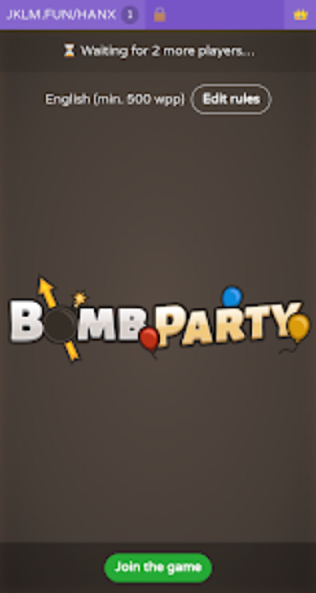 bombparty.sparklinlabs.com - JKLM.FUN Party games for PC