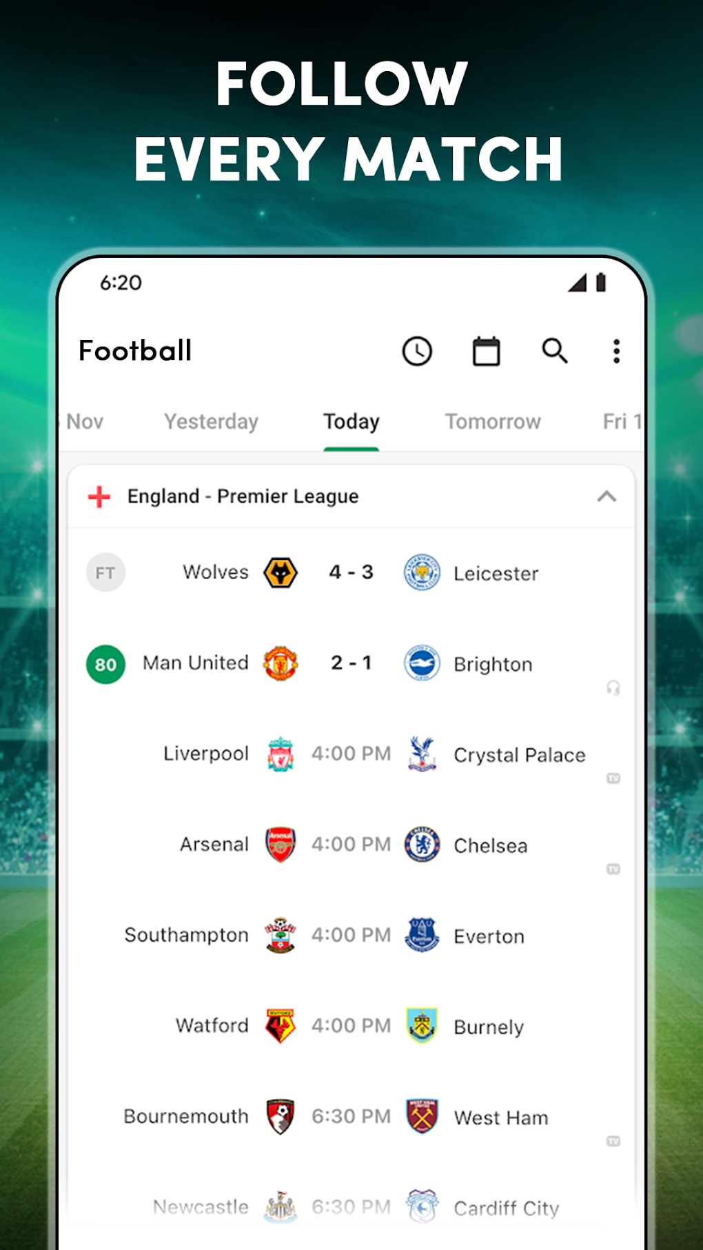Live Football TV HD Streaming für Android