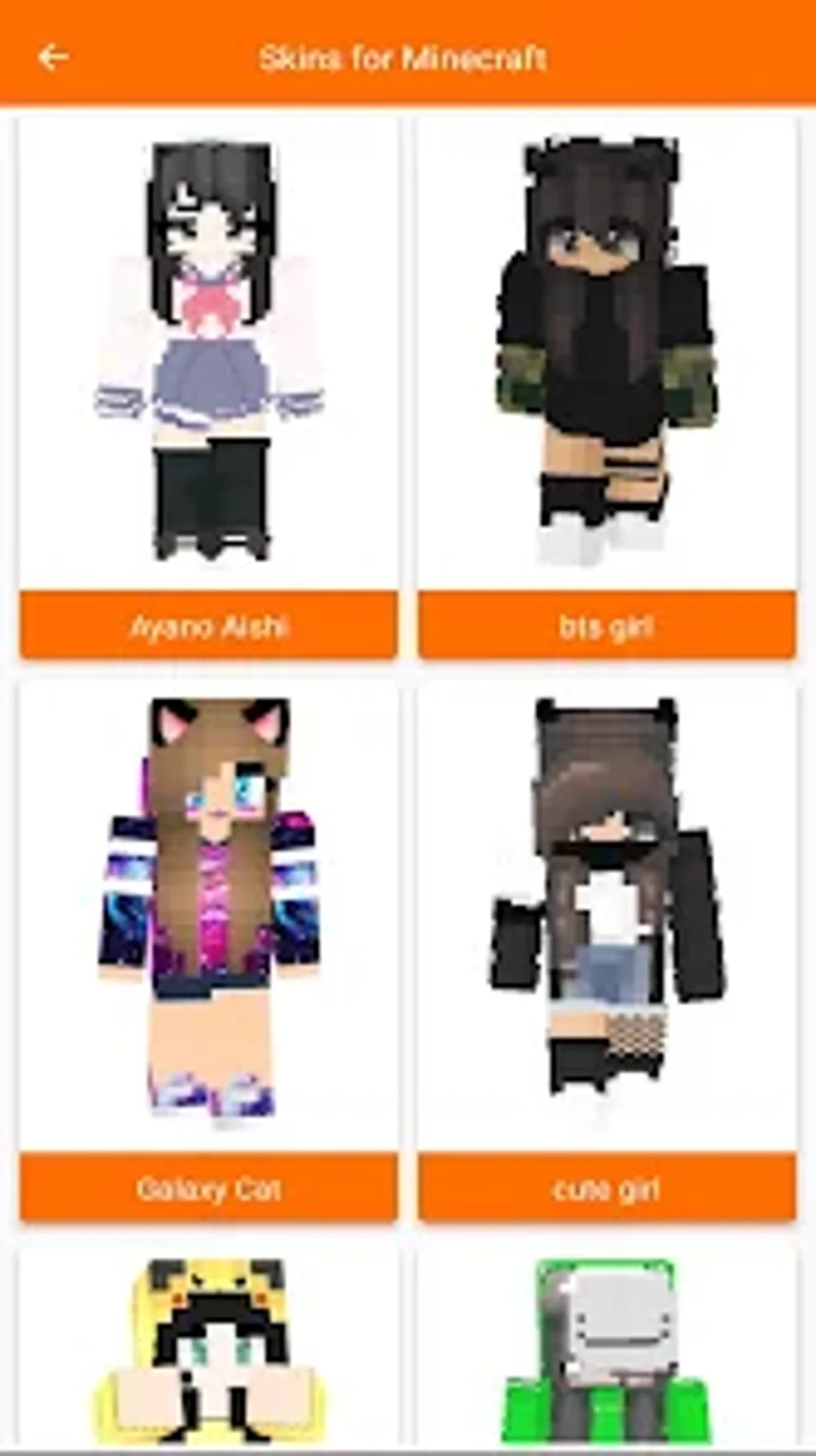 Girl Skins for Minecraft PE na Android - Download