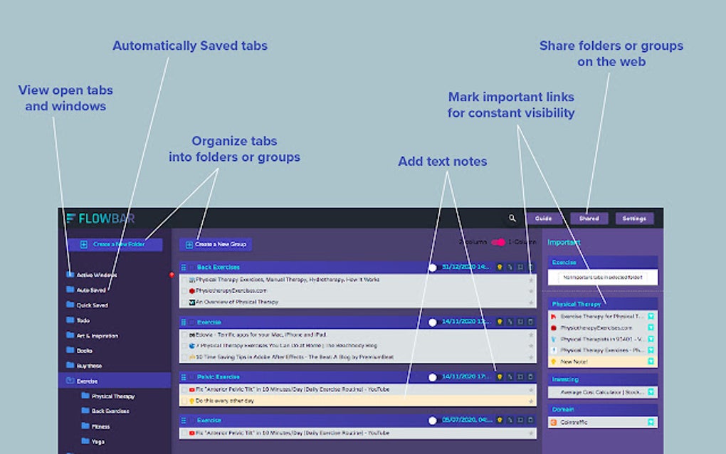 Flowbar chrome tab manager for google chrome extension download