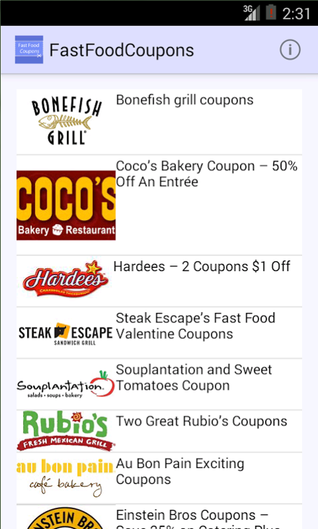 Fast Food Restaurant Coupons APK For Android Download