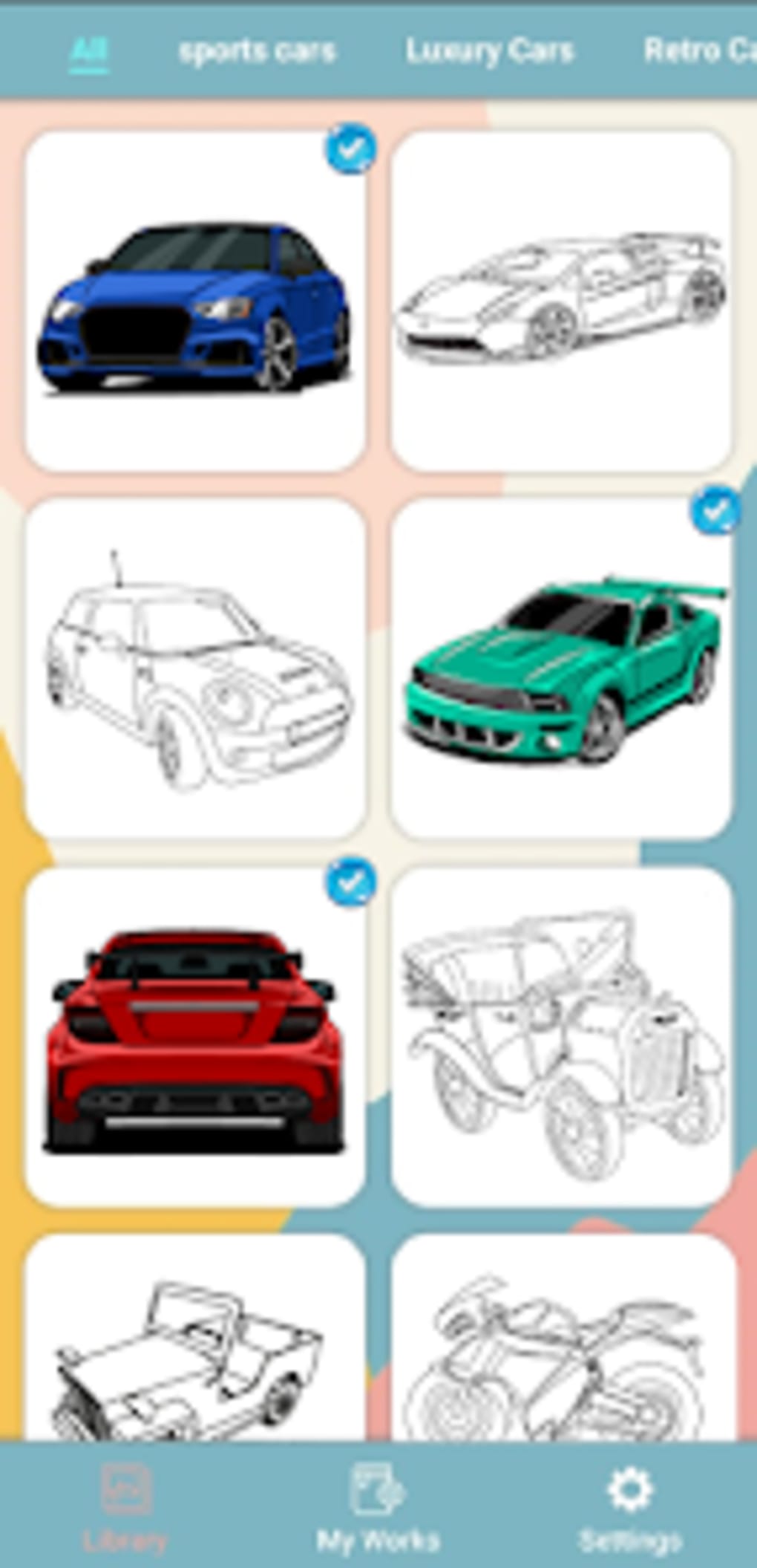 Cars Color By Number for Android - Download