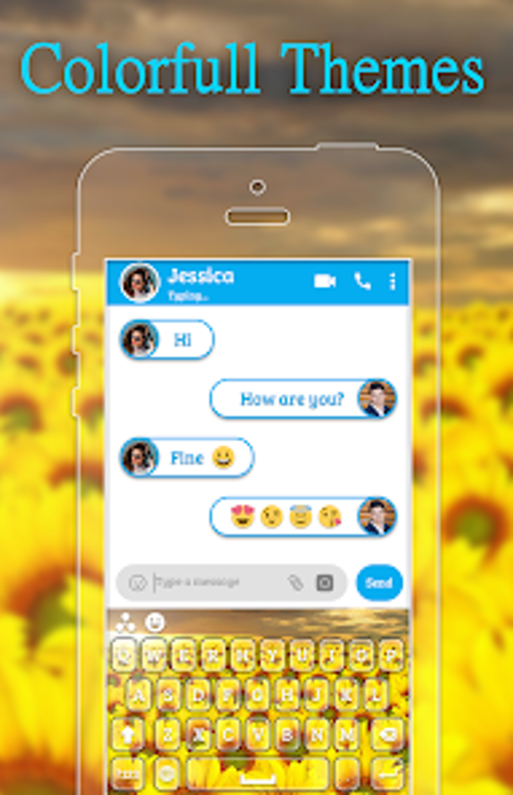 Sunflower Keyboard Theme для Android — Скачать