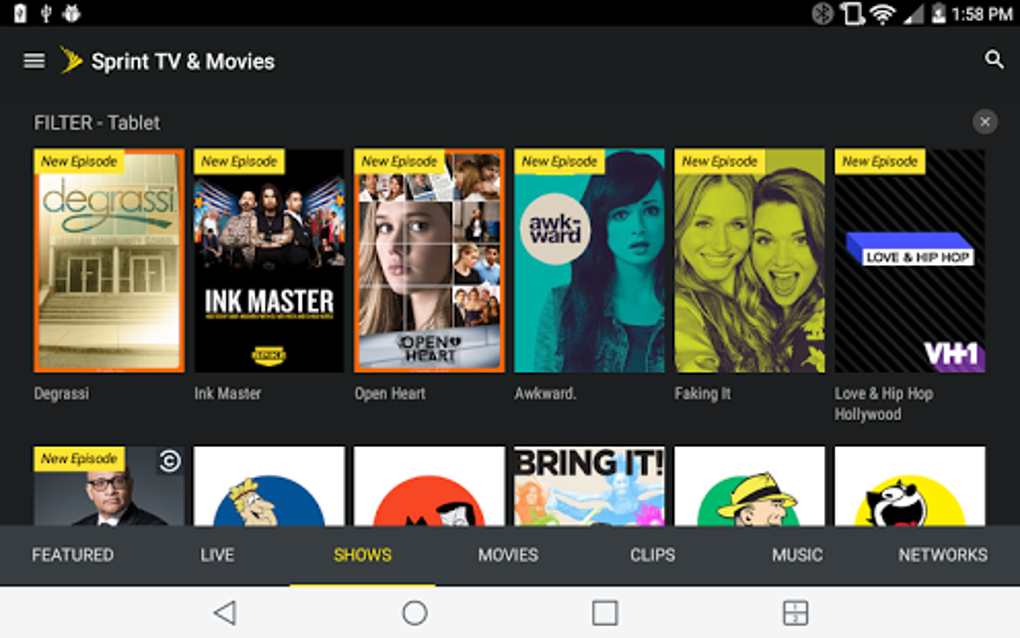 Sprint TV & Movies for Android - Download