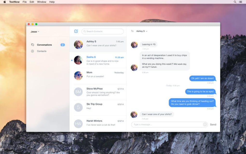text free app for mac