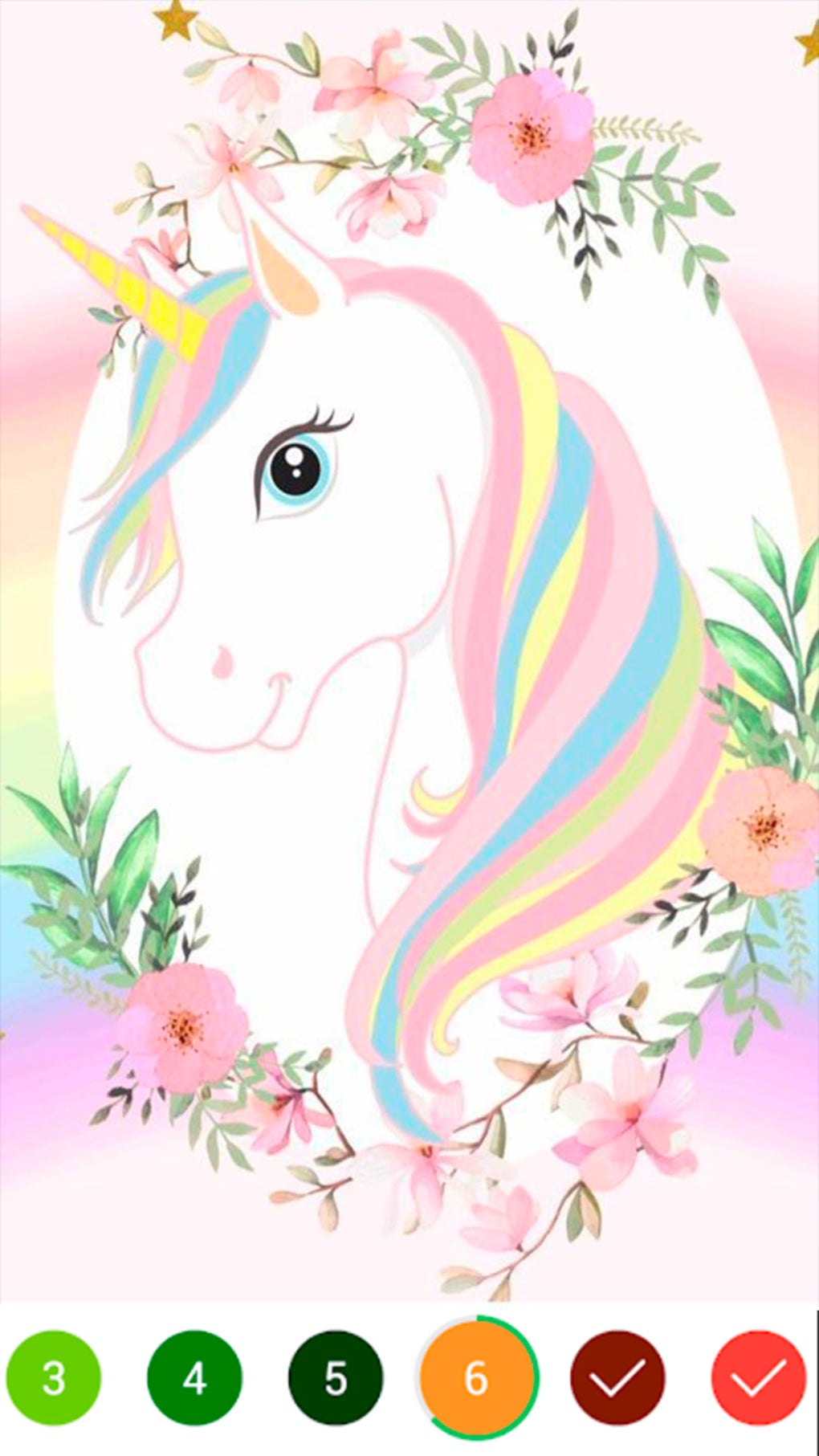 Android 용 Coloring Unicorns Game Color by Number - 다운로드