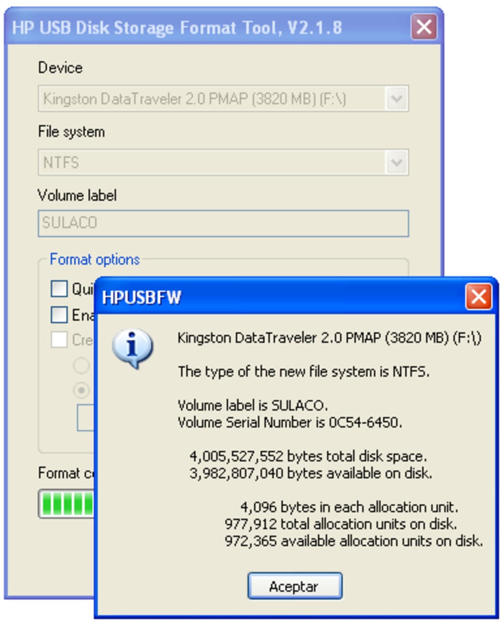 Hp usb disk storage format tool