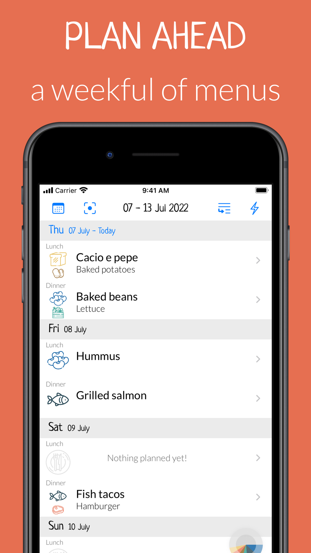 Menu Planner - Meal Plan для iPhone — Скачать