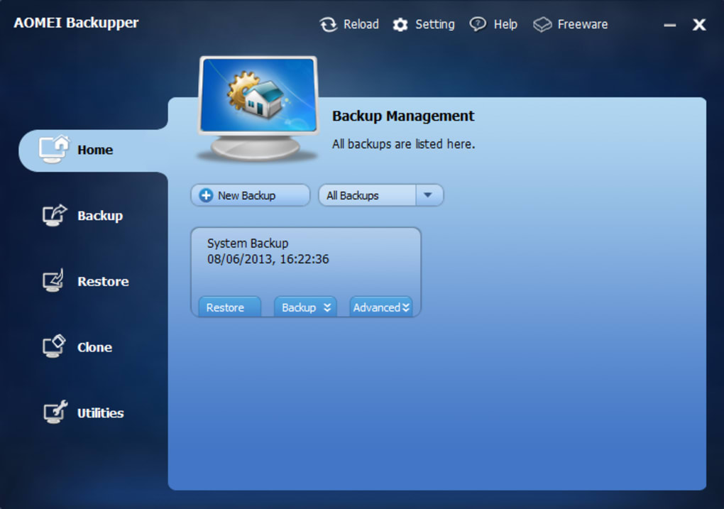 AOMEI Backupper Professional 7.3.1 instal