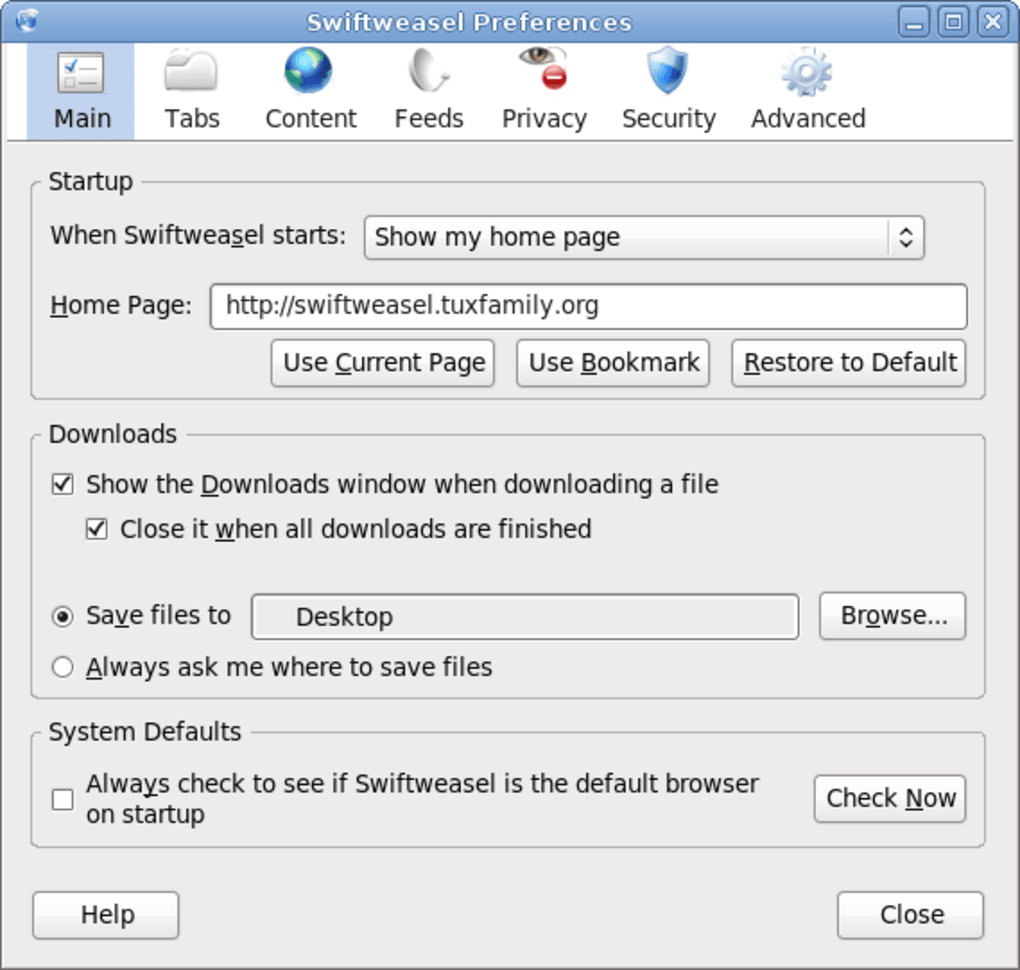 Swiftweasel para Linux - Descargar