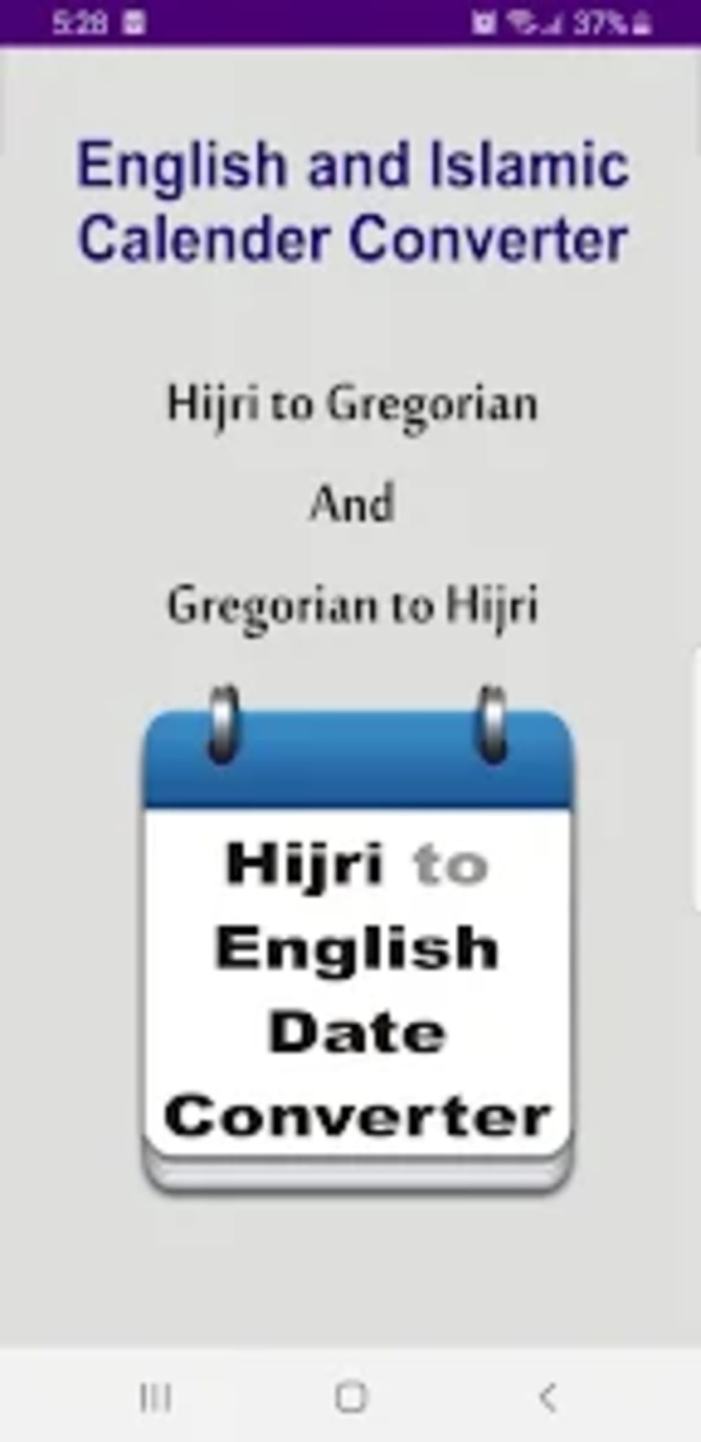 English 2 Hijri date converter for Android Download