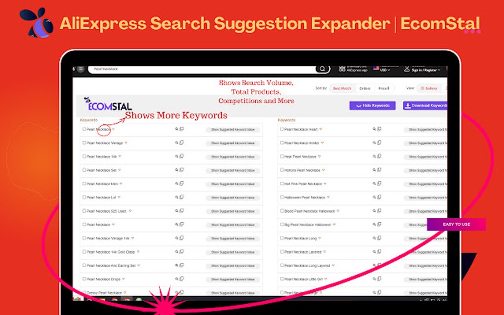 AliEx Search Suggestion Expander| Ecomstal for Google Chrome ...