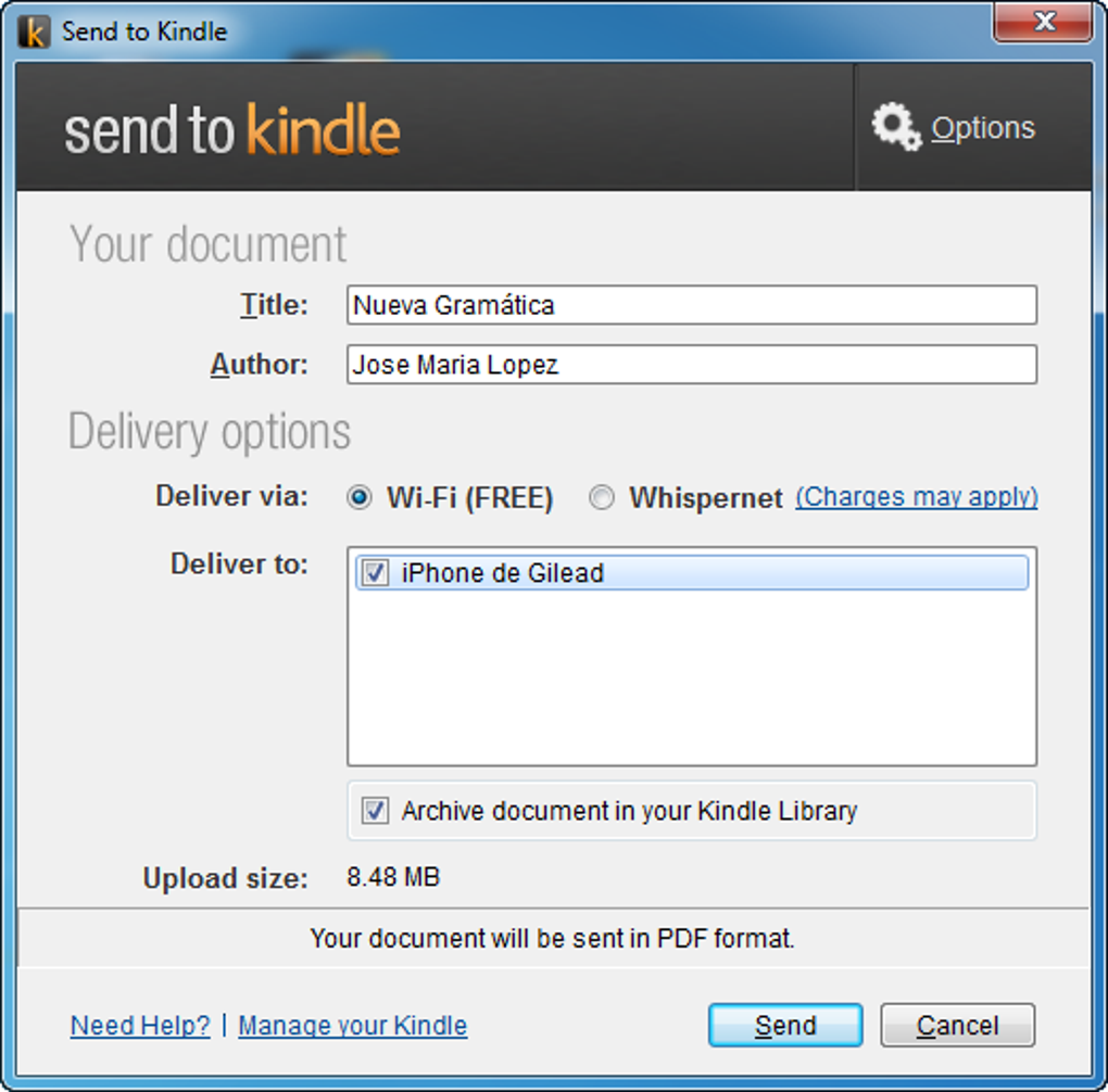 Send To Kindle Download