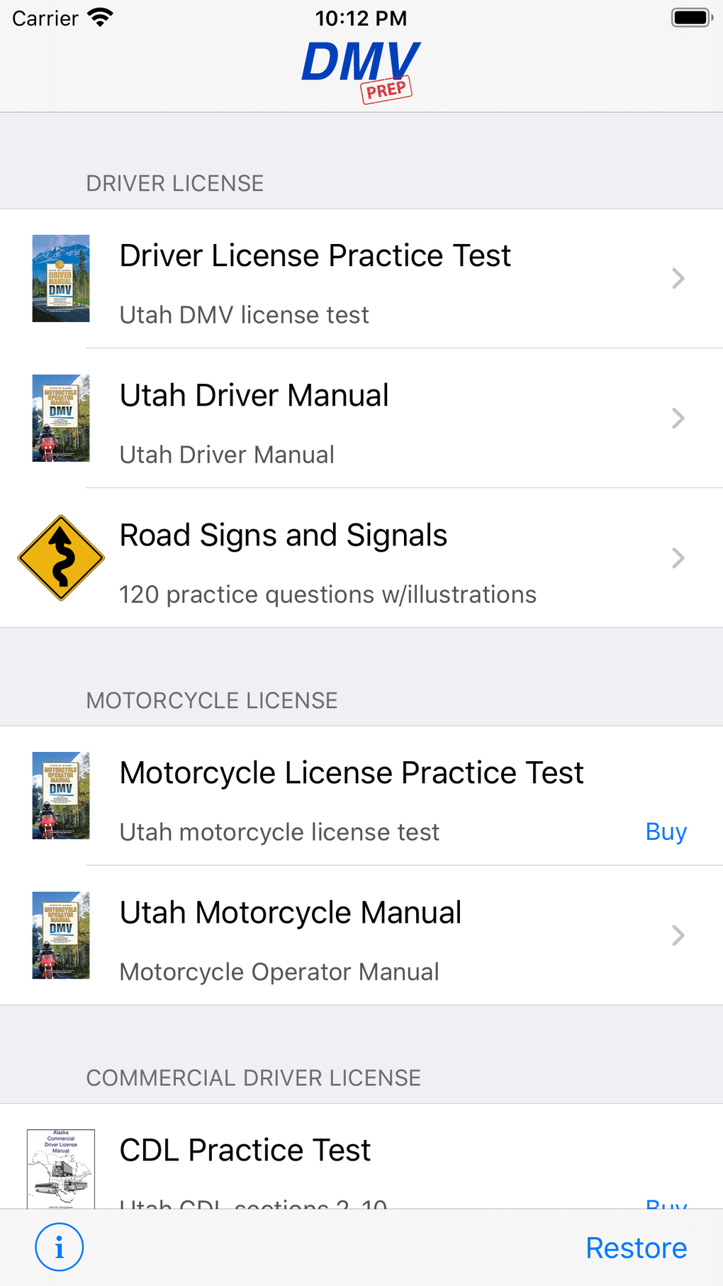 Utah DMV Test Prep para iPhone Download