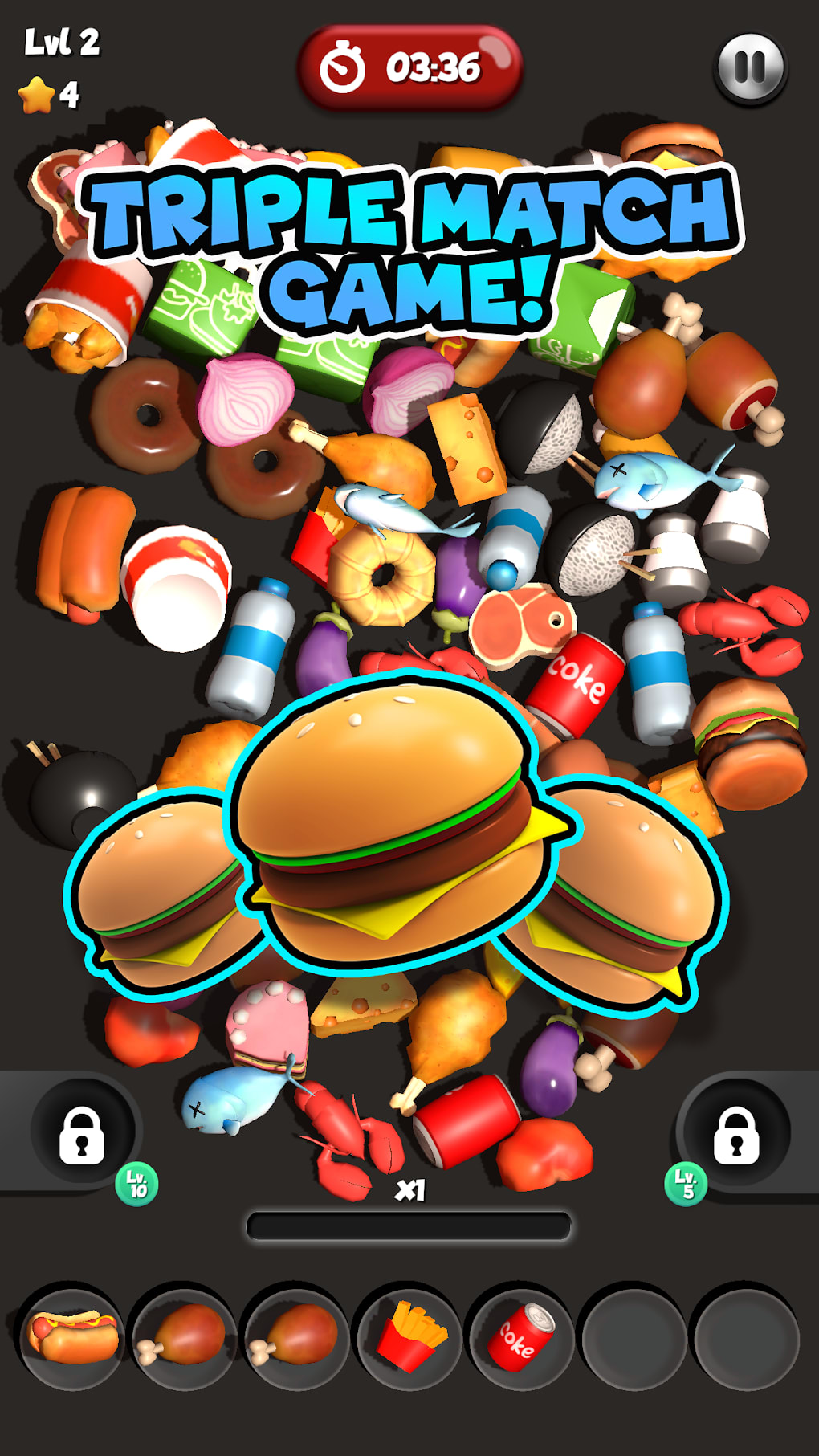 Jogos de hambúrguer jogos de culinária 3D versão móvel andróide
