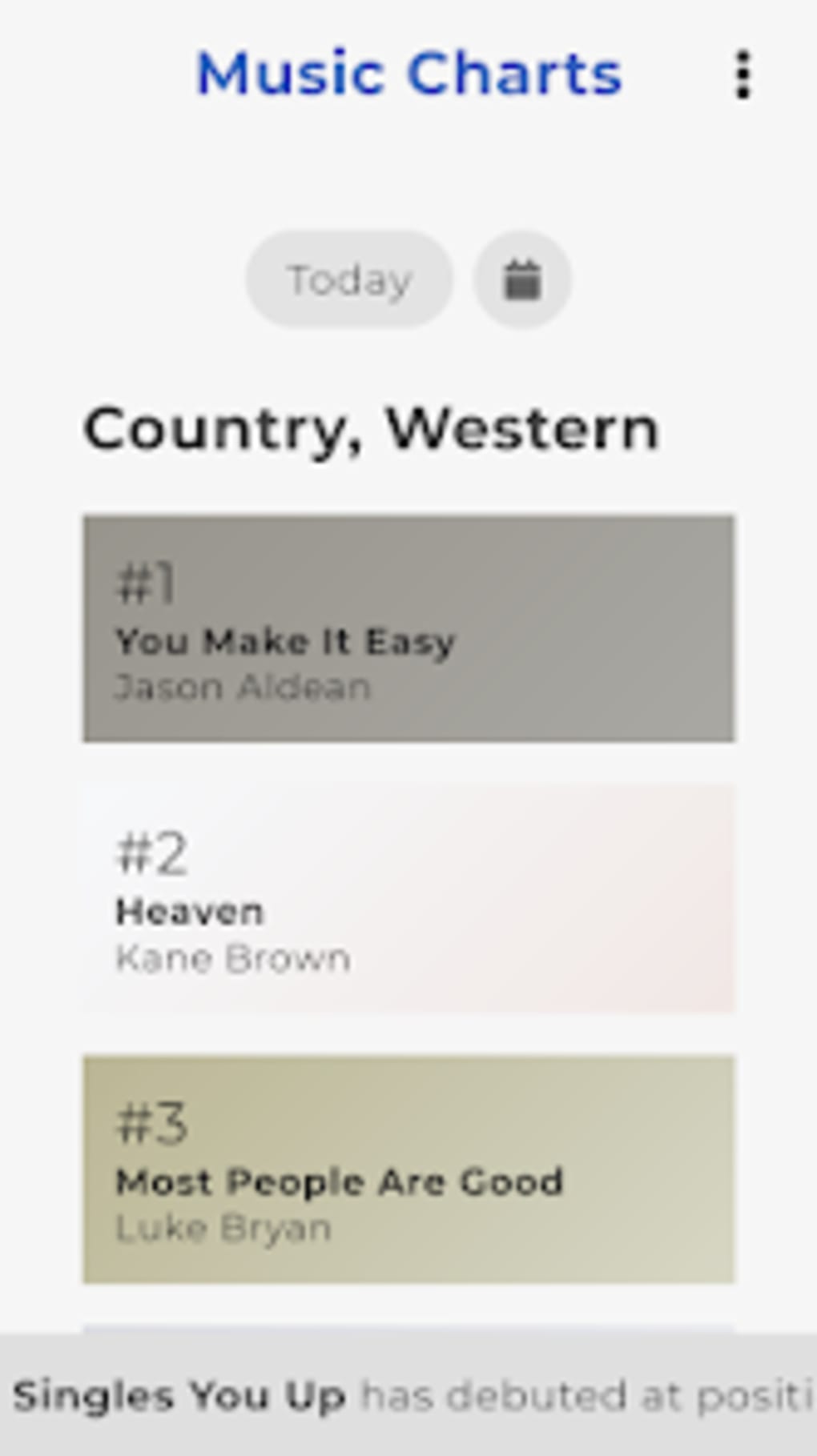 Country Music Charts für Android Download
