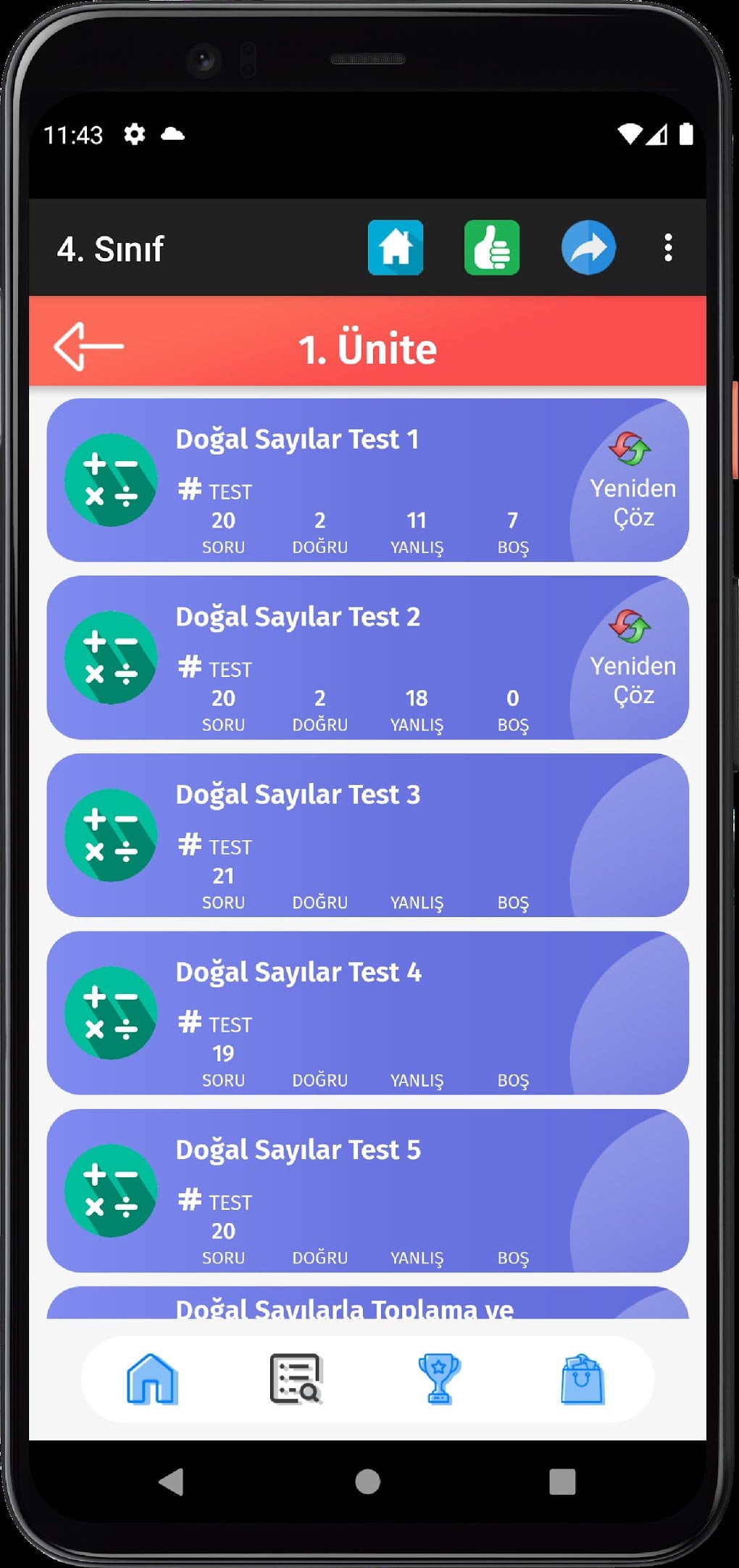 4. Sınıf Tüm Dersler Test Çöz For Android - Download