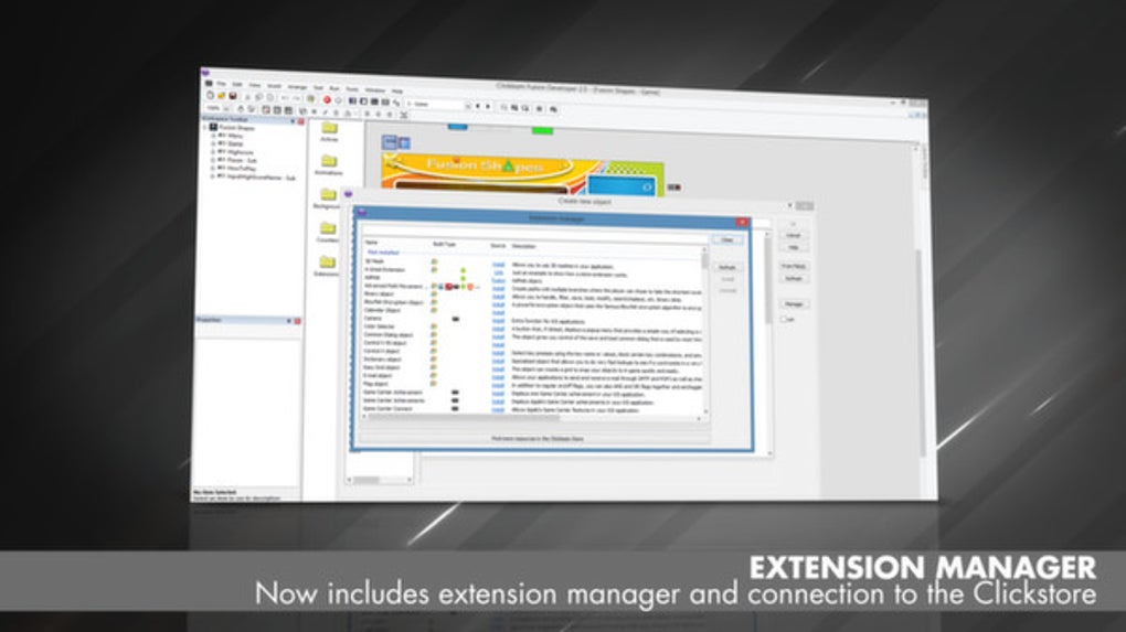 clickteam fusion 2.5 extensions download