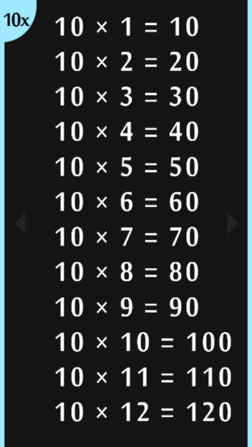 Times Tables Chart for Android - Download