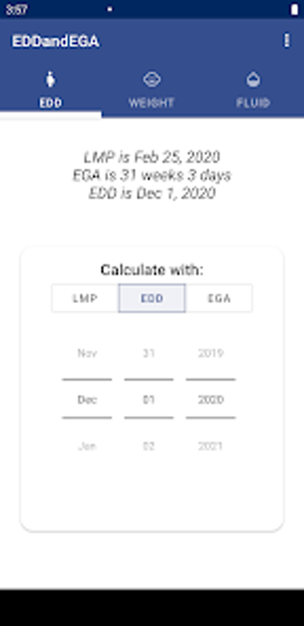 EDD EGA Calculator Para Android Descargar
