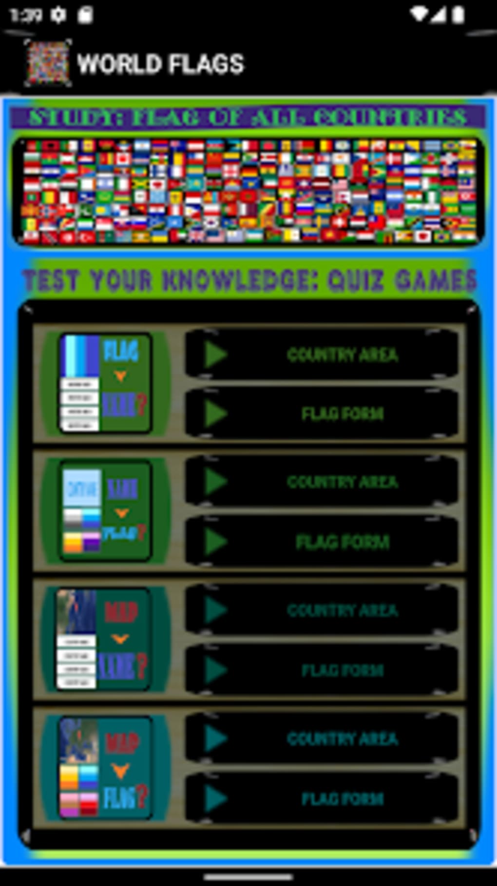World Flags And Map Quiz Games Screenshot 