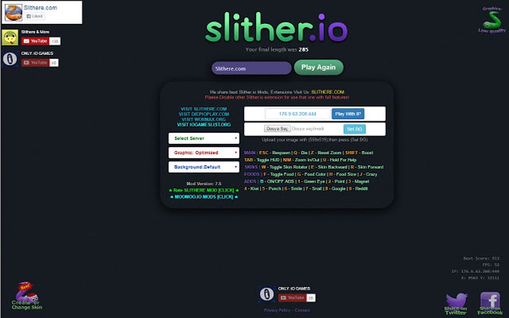 Slither Io Mods Zoom Create Skins Slithere Download