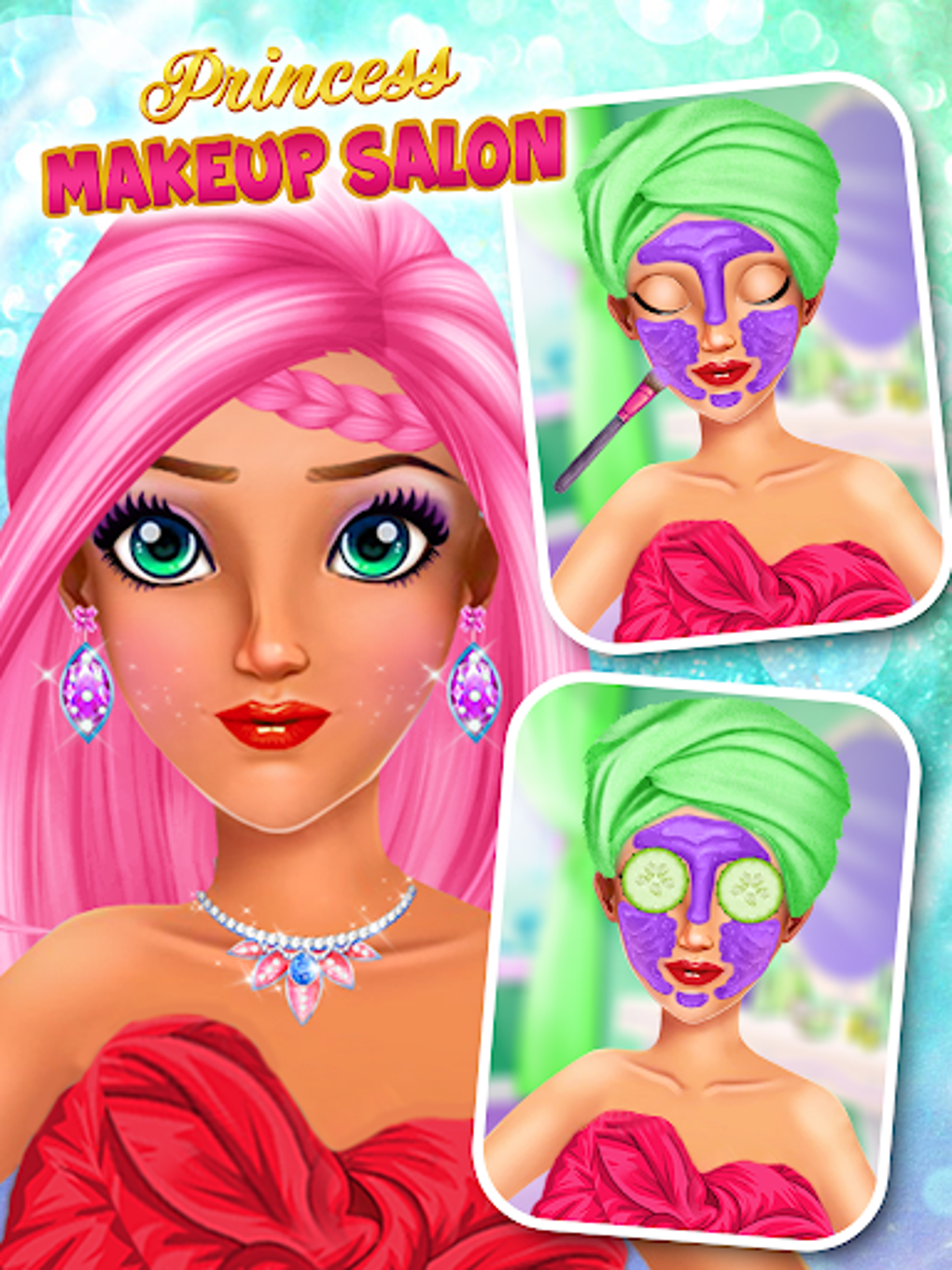 Android 용 Pink Princess Makeup salon games for girls APK - 다운로드