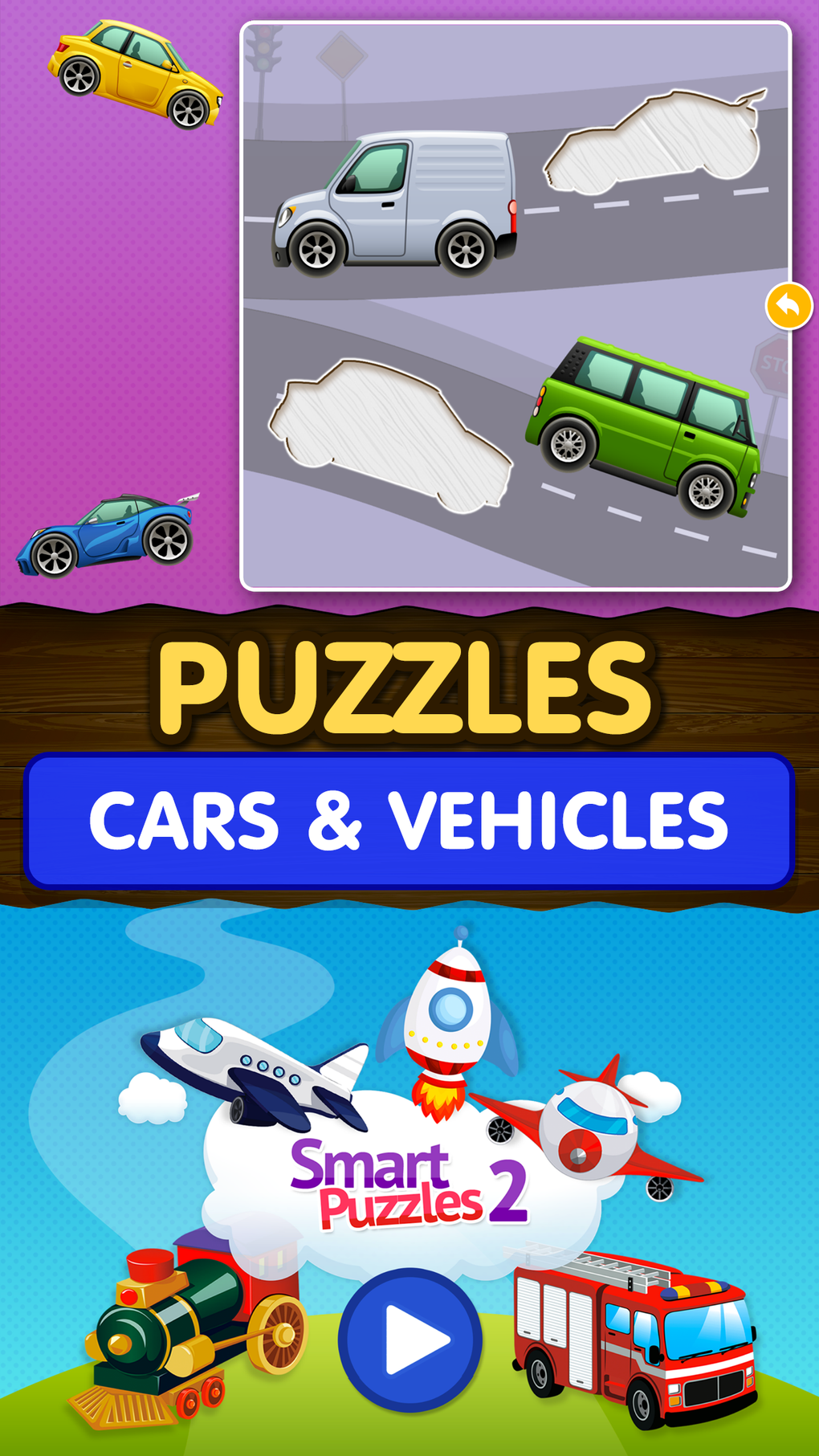 iPhone 용 Kids Car Games: Boys puzzle 2 - 다운로드