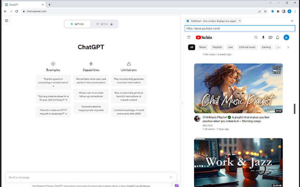 SidePanel - One window displays two pages Google Chrome 용 - 확장 프로그램 다운로드