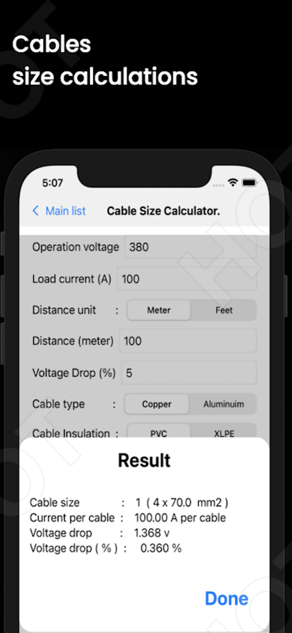 Voltage Drop Cable Size Short Circuit Calcs APK Android voltage-drop-cable-size-short-circuit-calcs-apk-android