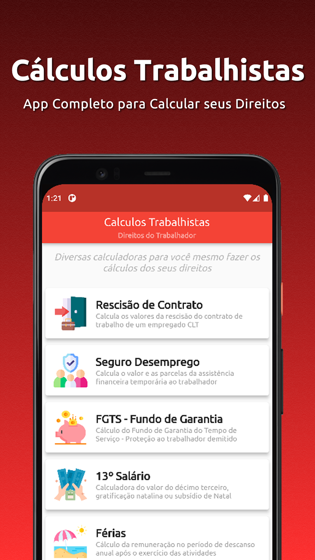 Cálculos Trabalhistas для Android — Скачать