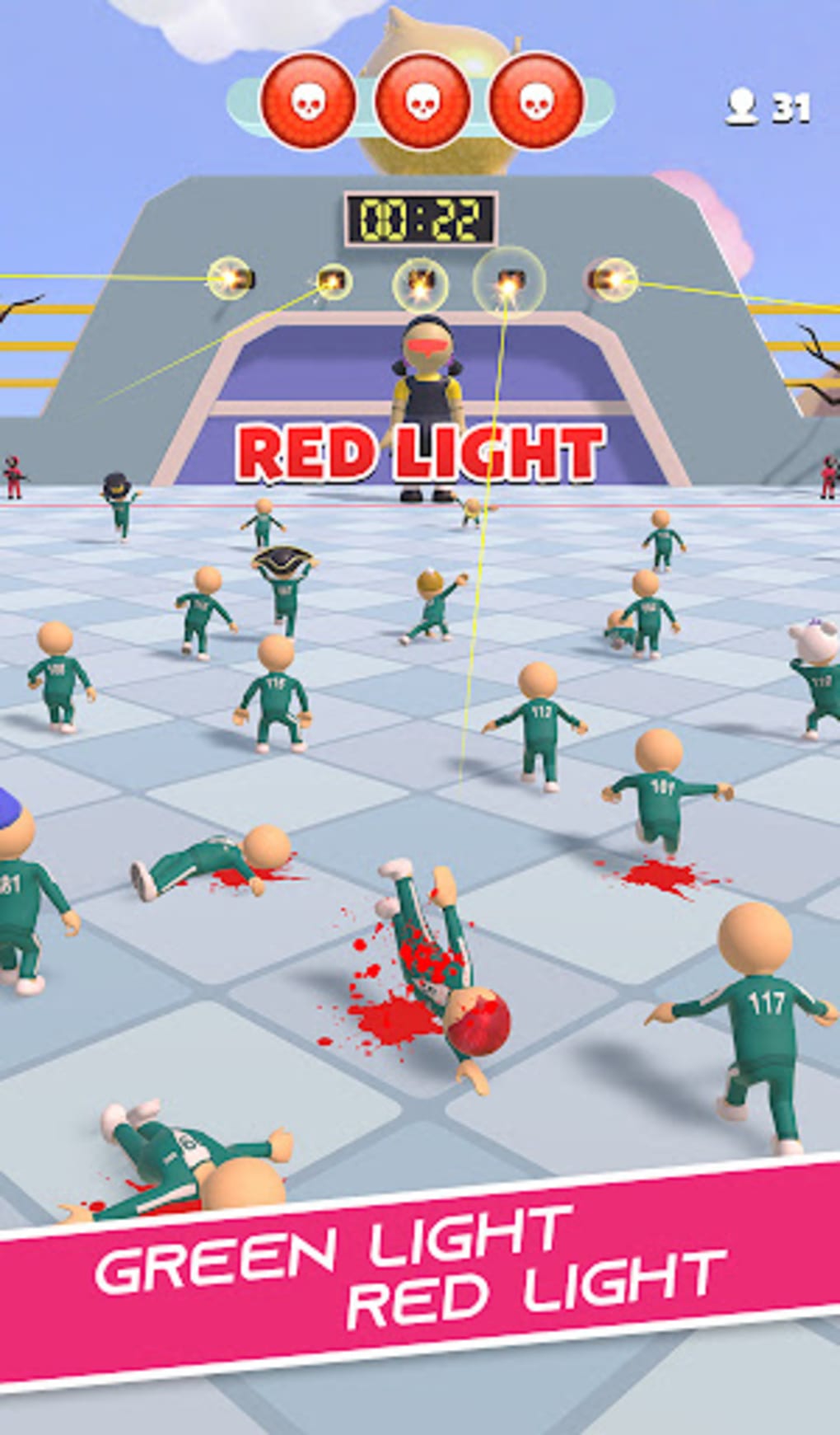 Download Player 456 Squid Game Red Light Green Light Background