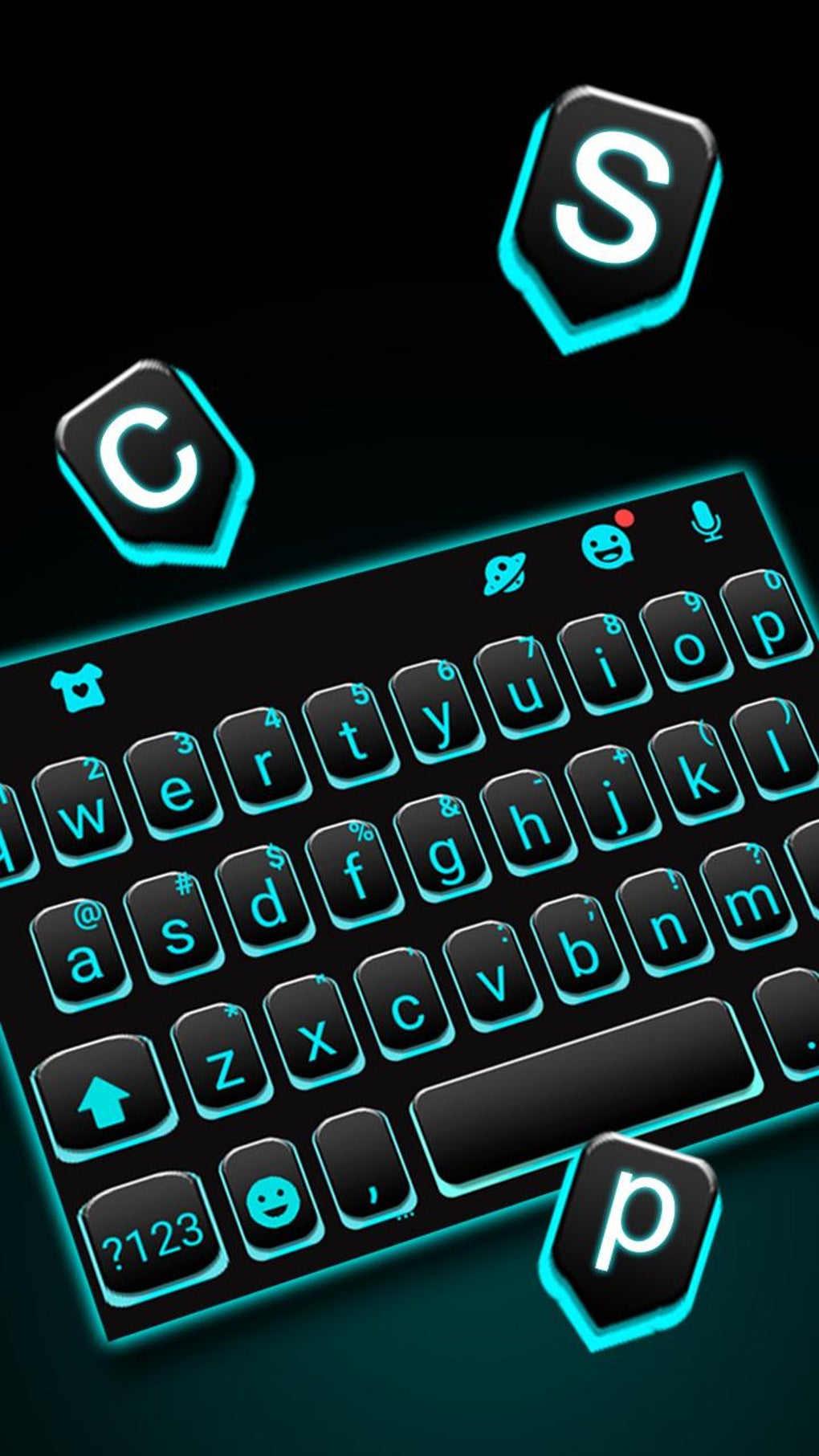 Neon Blue Black Theme For Android - Download