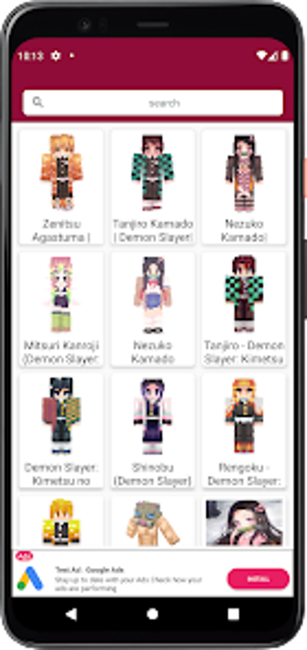 Skin de Demon Slayer Minecraft для Android — Скачать