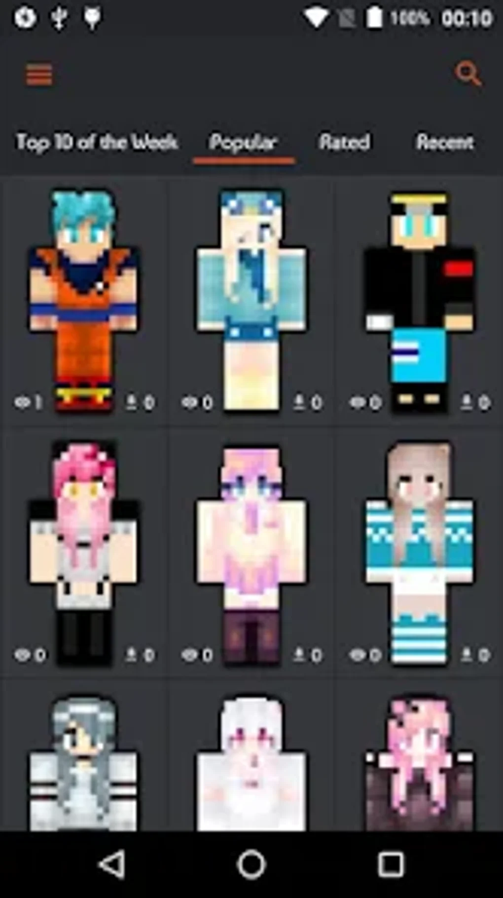 Anime Skins for Minecraft PE لنظام Android - تنزيل