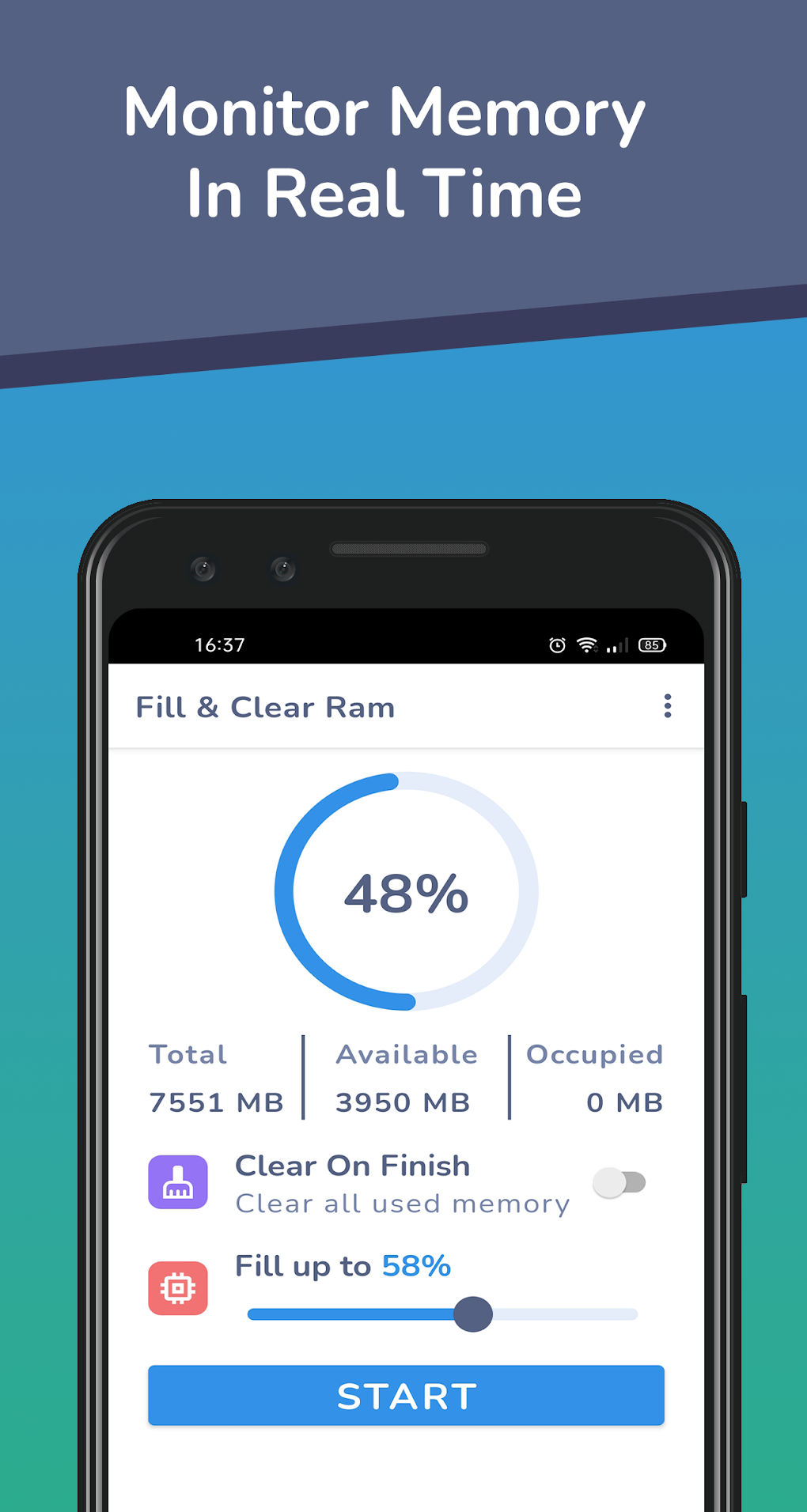 Fill And Clear RAM Memory для Android — Скачать