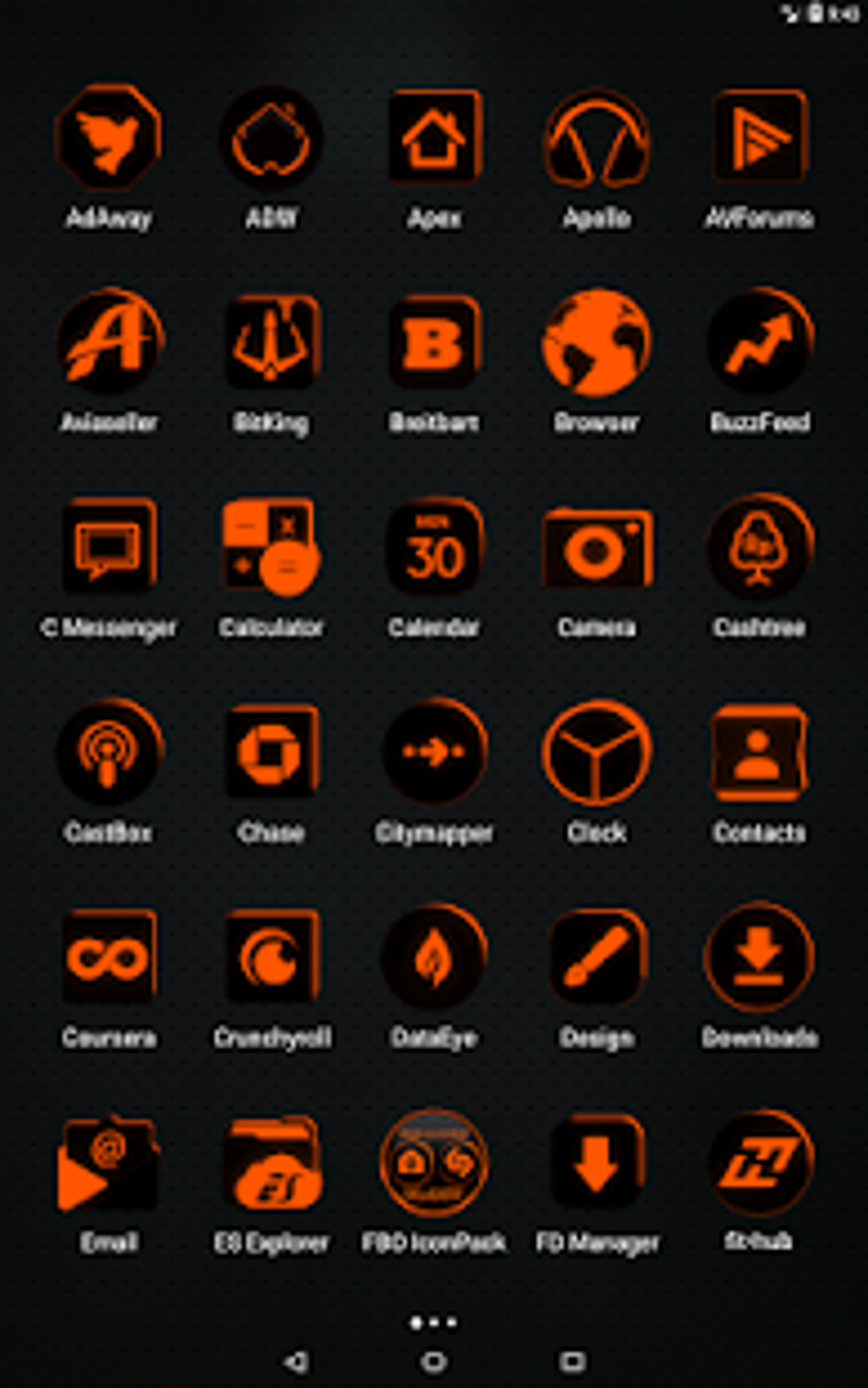Flat Black and Orange Icon Pack Free APK for Android - Download