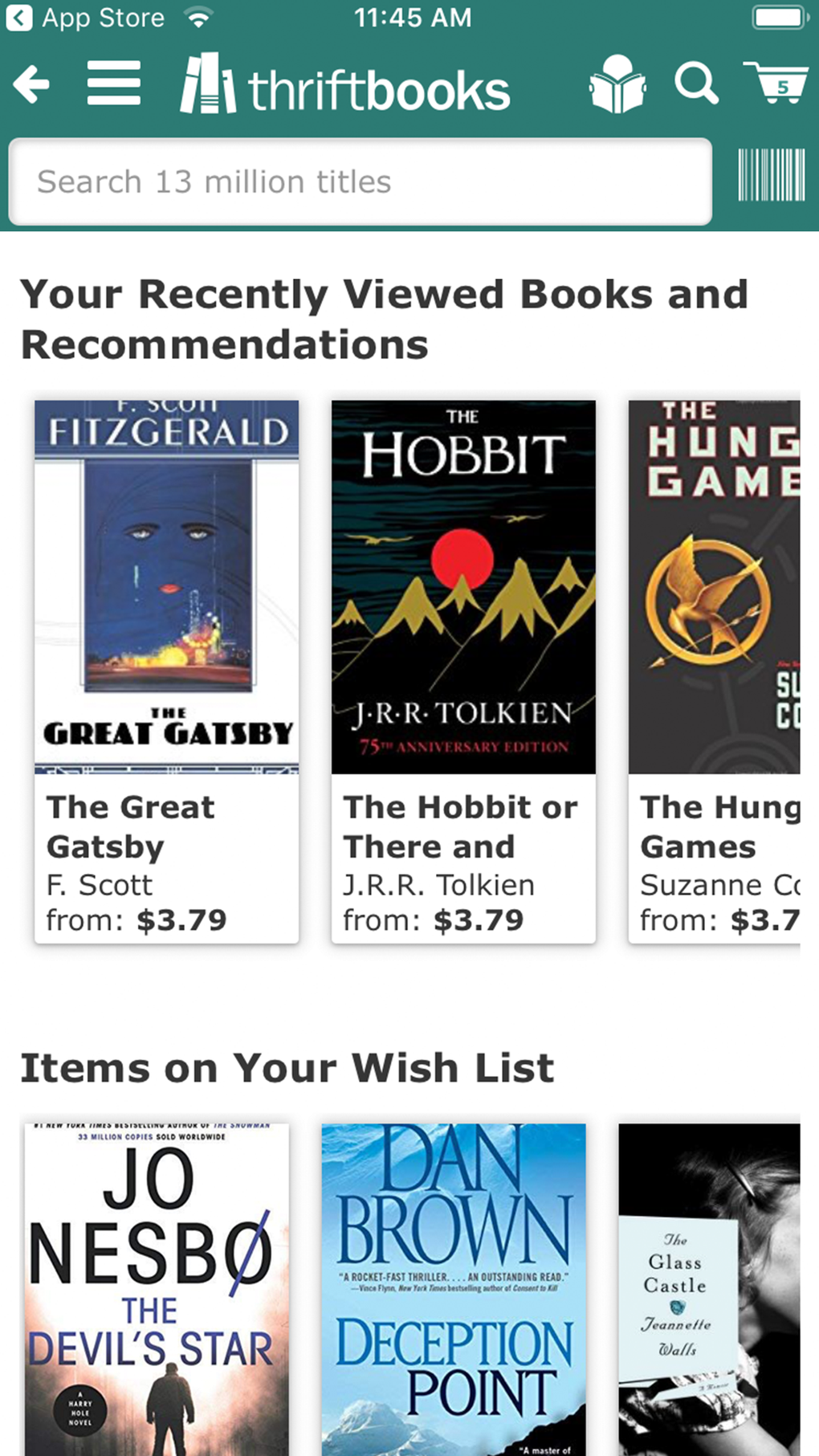 ThriftBooks: New Used Books For IPhone - Download