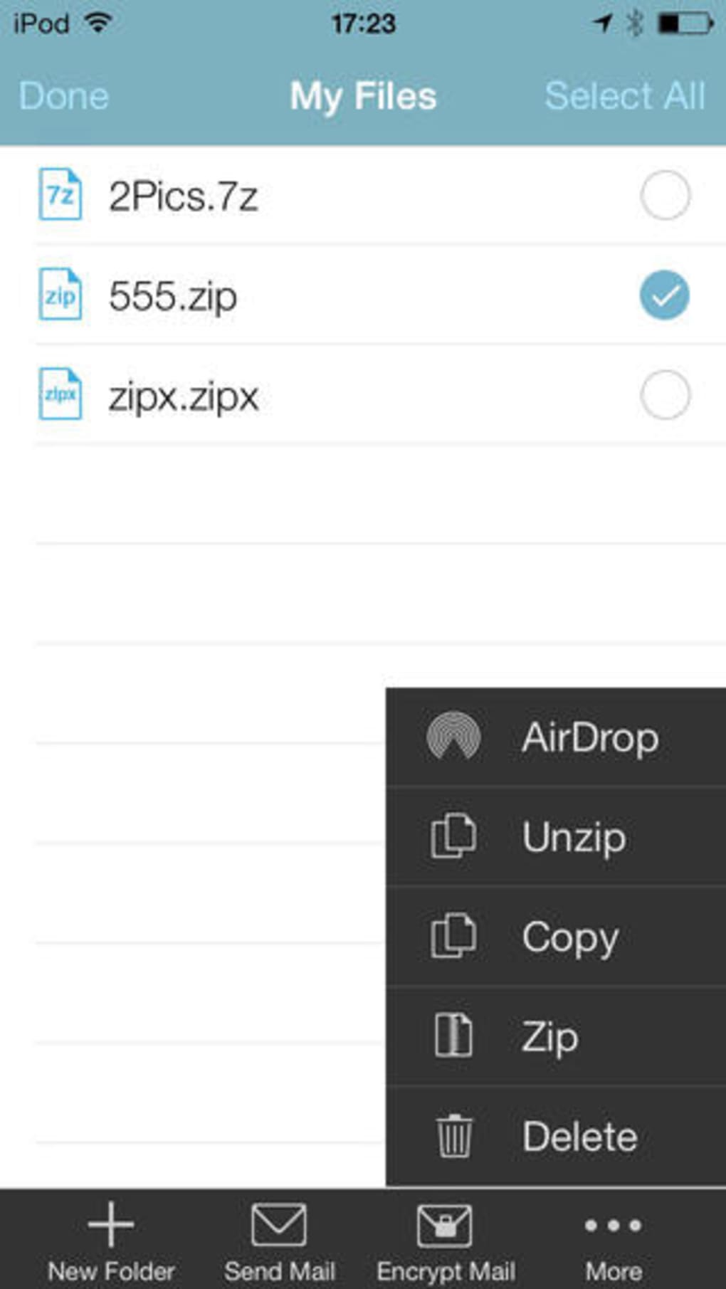 why does my iphone download open winzip