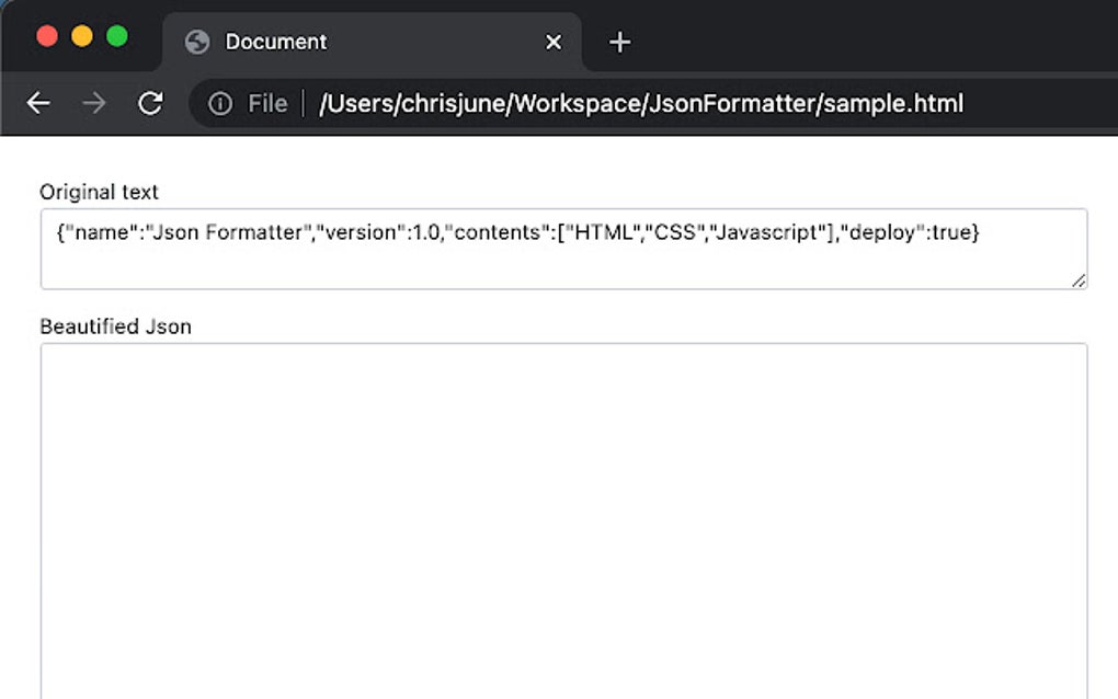 Json Formatter pour Google Chrome - Extension Télécharger