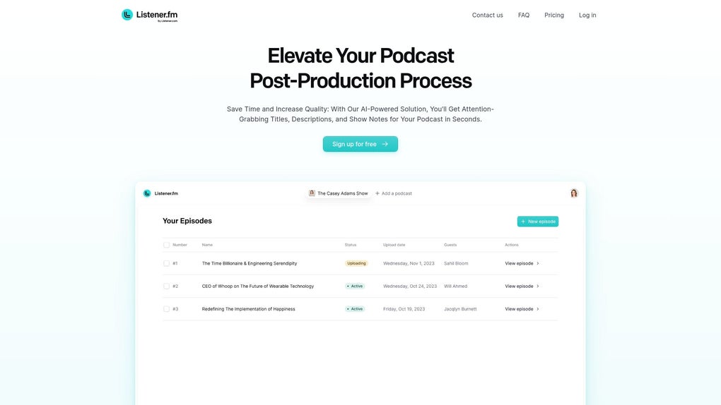 AI 오디오를 위한 Listener - 리뷰, 기능 및 사용 사례