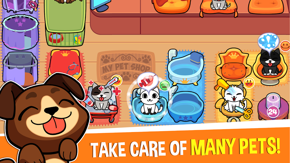 Meu Pet Shop Virtual - Cuide de Animais Fofos - Download do APK