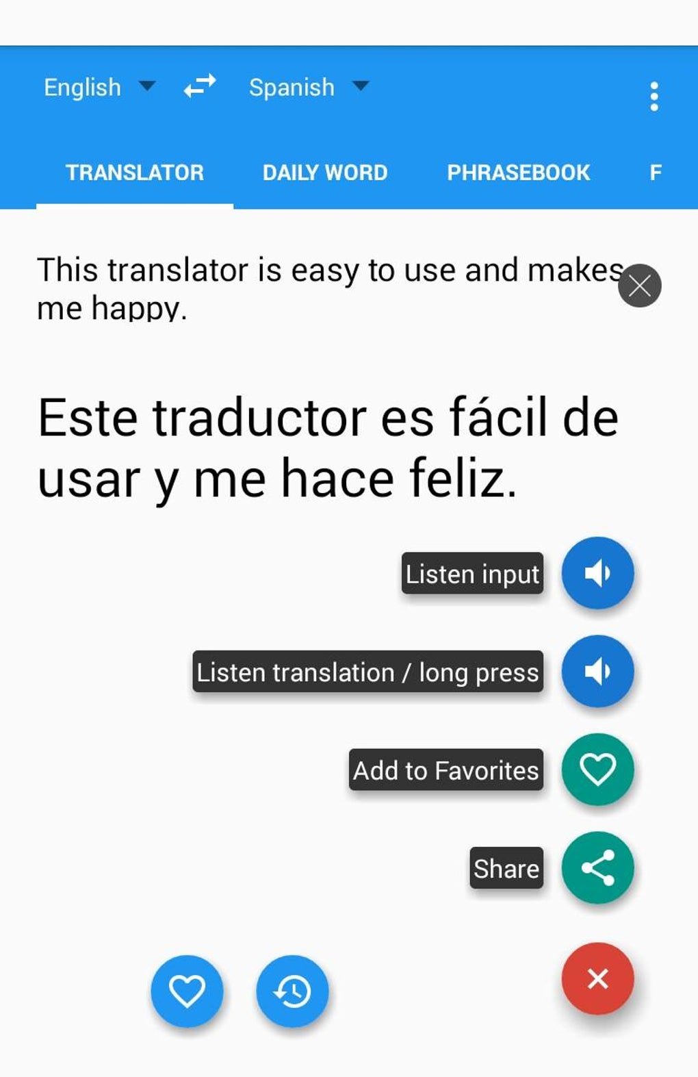 Spanish English Translator APK per Android - Download