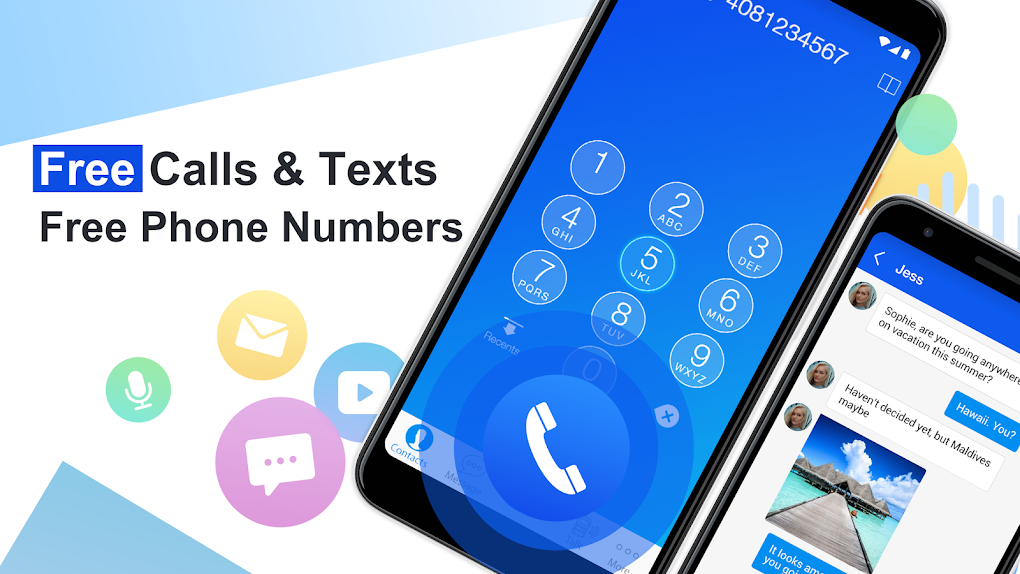 Download Free phone calls, free texting SMS on free number APK