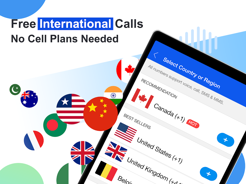 Download Free phone calls, free texting SMS on free number APK