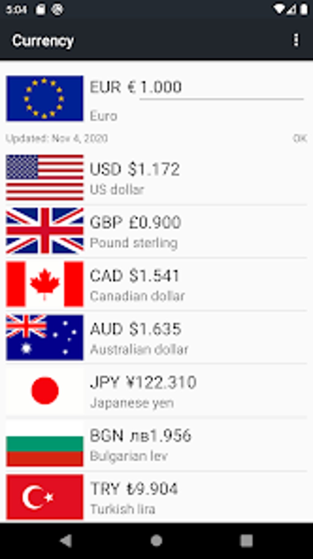 Currency Exchange Rate For Android Download