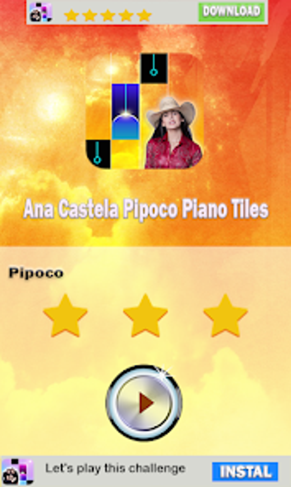 Ana Castela Pipoco Piano Tiles для Android — Скачать