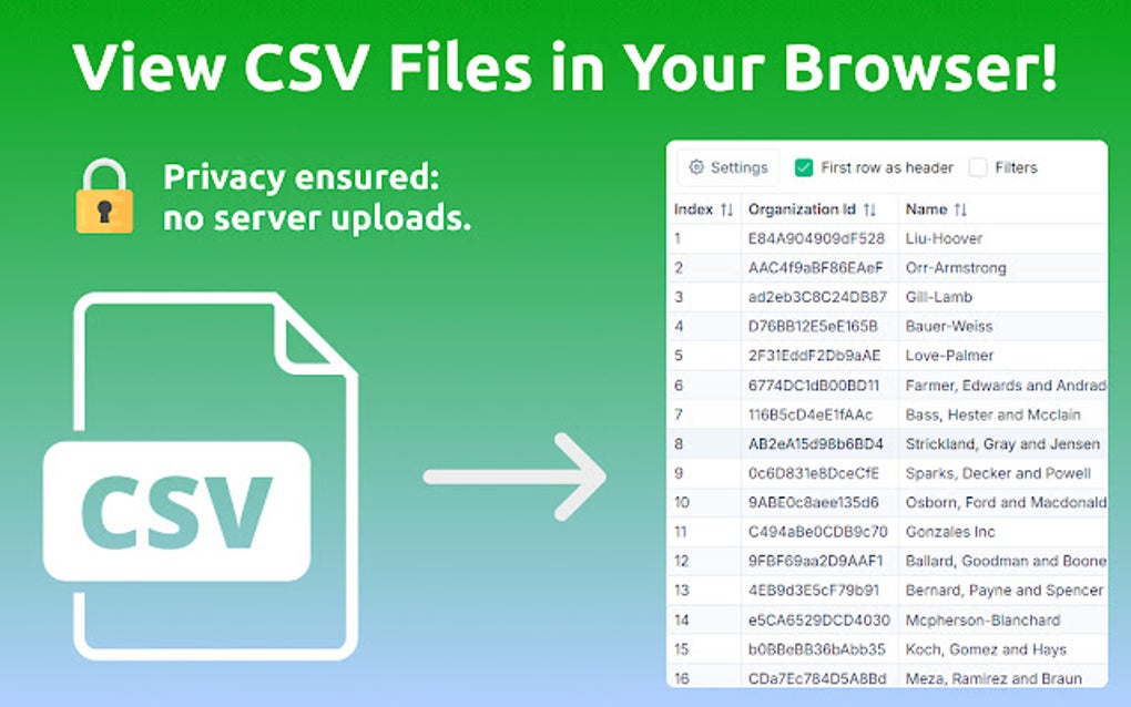 Online csv viewer for google chrome extension download