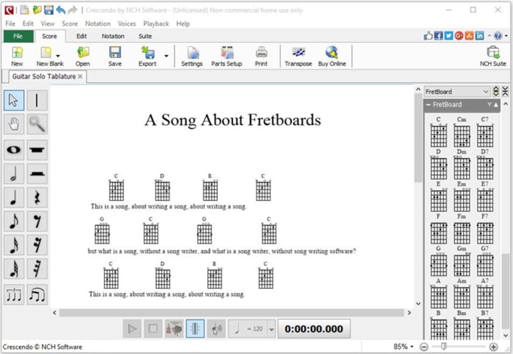 nch music notation software